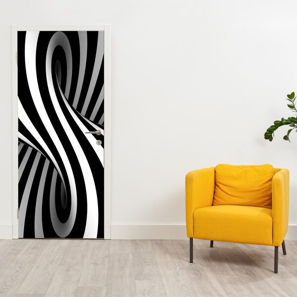 Foto tapeta za vrata - Apstrakcija sa zebra prugama (95x205cm)