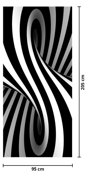 Foto tapeta za vrata - Apstrakcija sa zebra prugama (95x205cm)