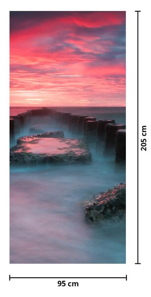 Foto tapeta za vrata - Stijene u moru (95x205cm)