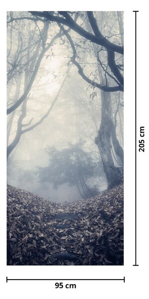 Foto tapeta za vrata - Šuma u magli (95x205cm)