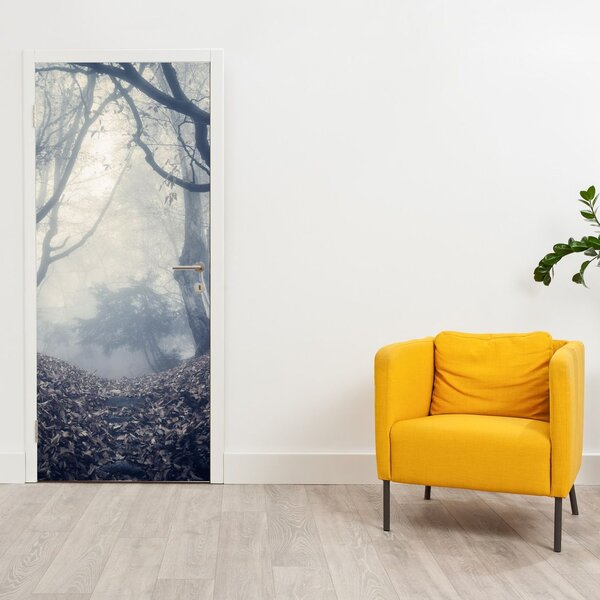 Foto tapeta za vrata - Šuma u magli (95x205cm)
