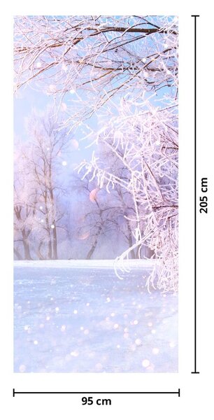 Foto tapeta za vrata - Mrazna zima (95x205cm)
