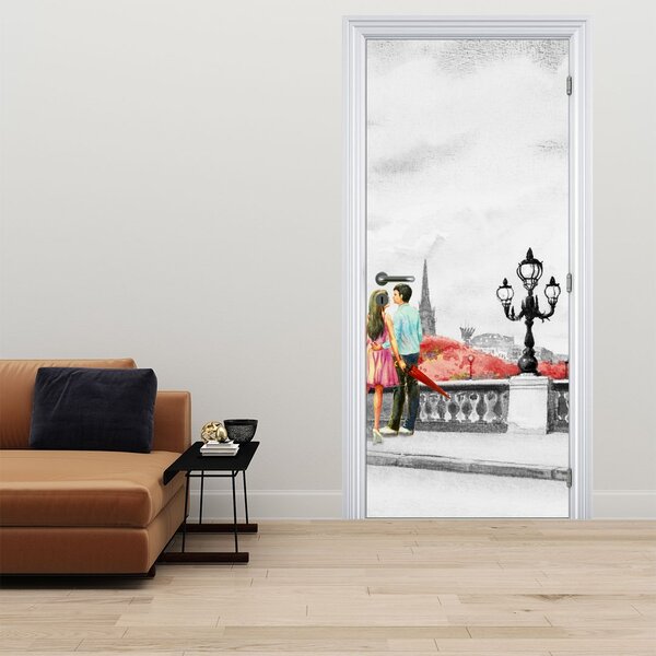 Foto tapeta za vrata - Ljubavnici u Parizu (95x205cm)