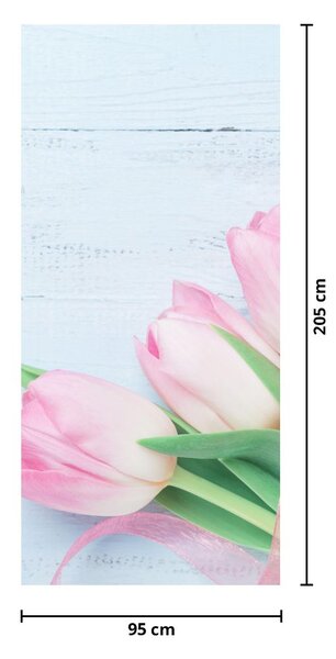 Foto tapeta za vrata - Buket tulipana (95x205cm)