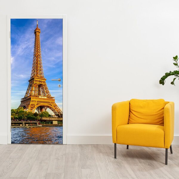 Foto tapeta za vrata - Eiffelov toranj (95x205cm)