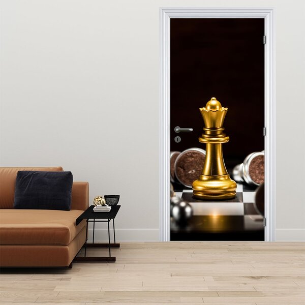 Foto tapeta za vrata - Šahovske figure (95x205cm)