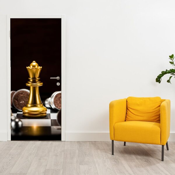 Foto tapeta za vrata - Šahovske figure (95x205cm)