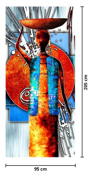 Foto tapeta za vrata - Slika drevne osobe (95x205cm)