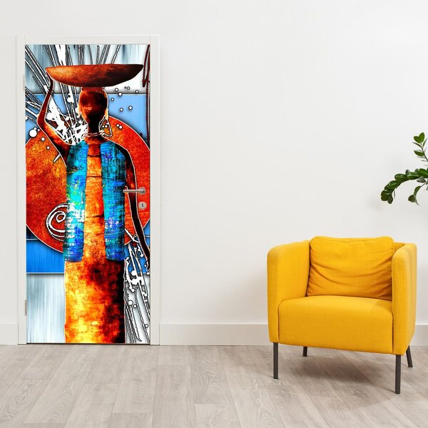 Foto tapeta za vrata - Slika drevne osobe (95x205cm)