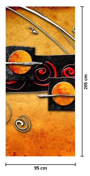 Foto tapeta za vrata - Apstraktne planete (95x205cm)