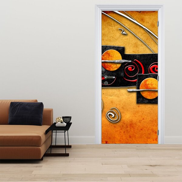 Foto tapeta za vrata - Apstraktne planete (95x205cm)