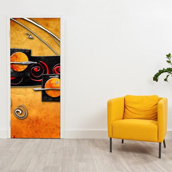 Foto tapeta za vrata - Apstraktne planete (95x205cm)