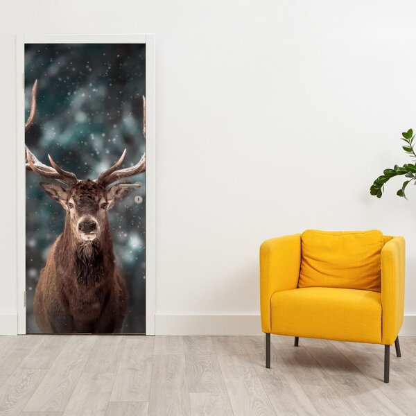 Foto tapeta za vrata - Veličanstvenost jelena (95x205cm)