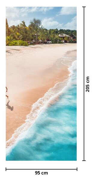 Foto tapeta za vrata - Trčanje na plaži (95x205cm)