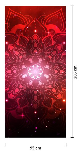 Foto tapeta za vrata - Crvena apstrakcija (95x205cm)