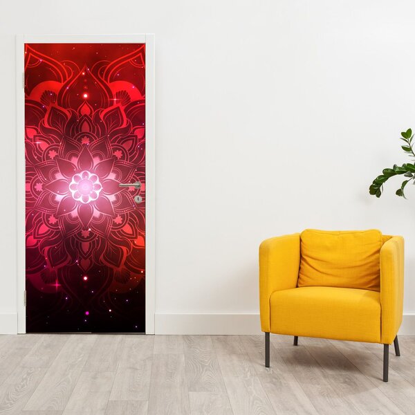 Foto tapeta za vrata - Crvena apstrakcija (95x205cm)
