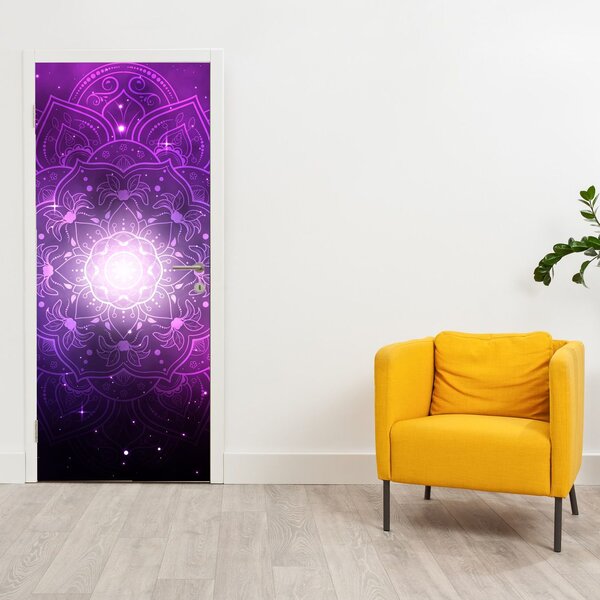 Foto tapeta za vrata - Ljubičasta apstrakcija (95x205cm)