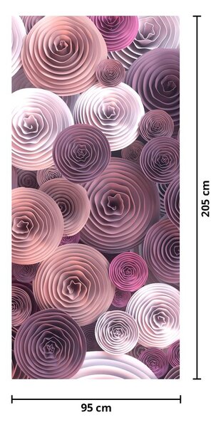 Foto tapeta za vrata - Apstraktni motiv cvijeća ruža (95x205cm)