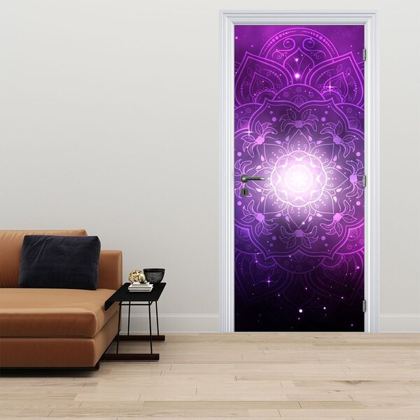 Foto tapeta za vrata - Ljubičasta apstrakcija (95x205cm)