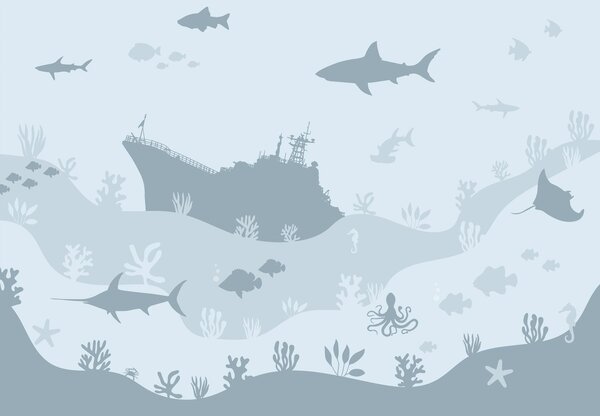 Foto tapeta - Sea World, plava (147x102 cm)