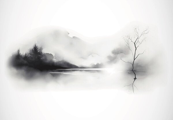Foto tapeta - Pejzaž, vektorska grafika (147x102 cm)