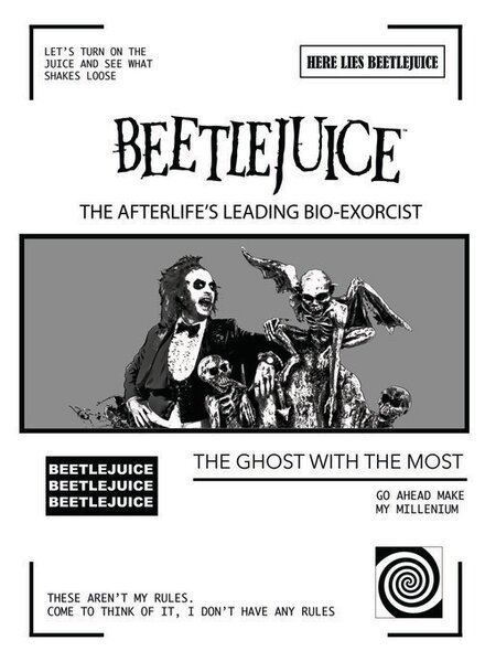 Umjetnički plakat Beetlejuice - The Ghost, (26.7 x 40 cm)