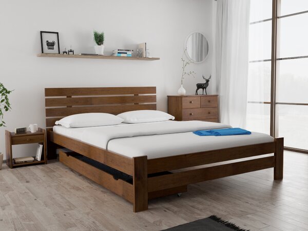 Krevet PARIS povišen 120 x 200 cm, hrast Podnica: Sa lameliranom podnicom, Madrac: Bez madraca