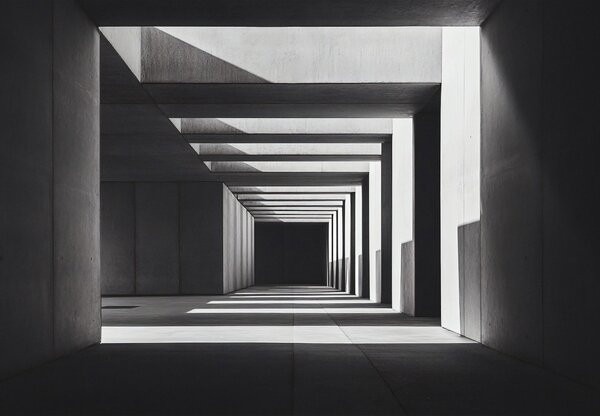 Foto tapeta - Kvadratni tunel (147x102 cm)