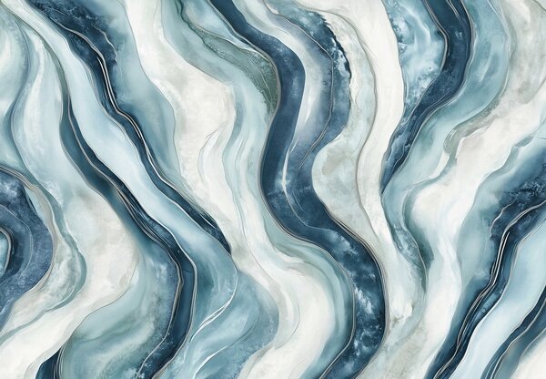Foto tapeta - Plave linije (147x102 cm)