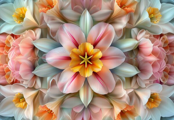 Foto tapeta - Kaleidoskopski cvijet (147x102 cm)