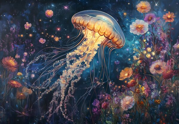 Foto tapeta - Čarobna meduza (147x102 cm)