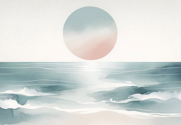 Foto tapeta - Sunce iznad oceana (147x102 cm)