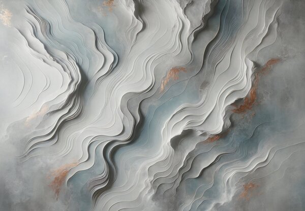 Foto tapeta - Zid s 3D valovima (147x102 cm)
