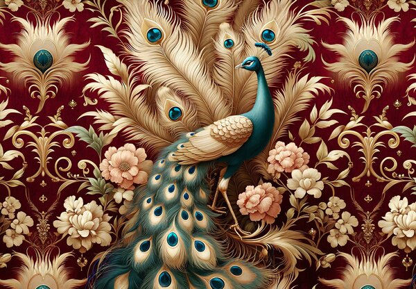 Foto tapeta - Elegantni paun (147x102 cm)