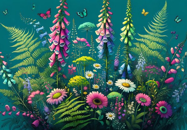 Foto tapeta - Šareno poljsko cvijeće (147x102 cm)