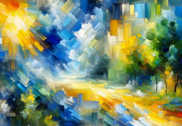 Foto tapeta - Apstraktni sunčani dan (147x102 cm)