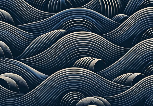 Foto tapeta - Tamni geometrijski valovi (147x102 cm)
