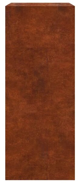 Stalak za drva za ogrjev 60x40x100 cm Pohabani čelik - Otporni čelik / smeđa 60 x 40 x 100 cm