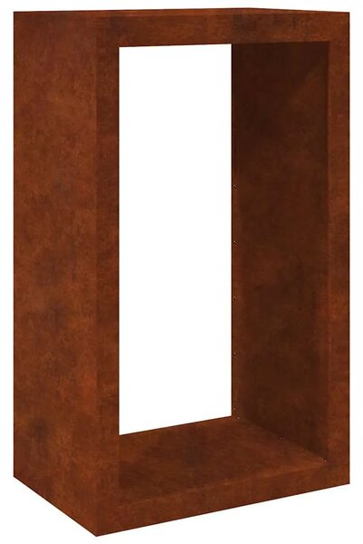 Stalak za drva za ogrjev 60x40x100 cm Pohabani čelik - Otporni čelik / smeđa 60 x 40 x 100 cm