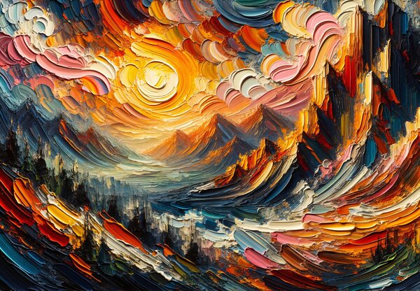 Foto tapeta - Planine zalivene suncem (147x102 cm)