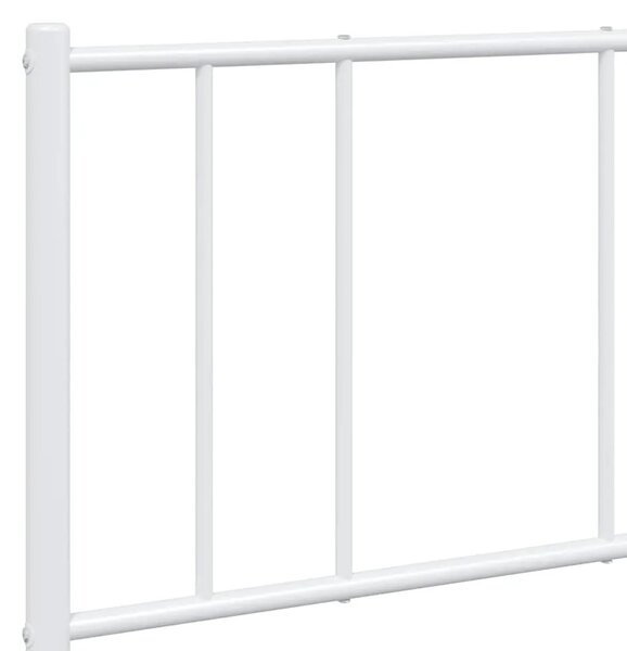 Metalni okvir kreveta uzglavlje i podnožje bijeli 140 x 190 cm - Bijela 140 x 190 cm s uzglavljem i podnožjem