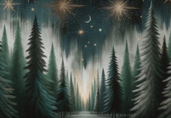 Foto tapeta - Zvjezdasta šuma (147x102 cm)