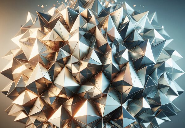 Foto tapeta - 3D kaleidoskop oblika (147x102 cm)