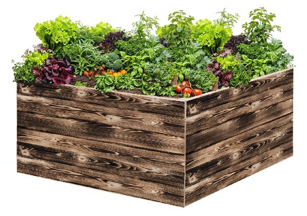 ATMOWOOD Drvena podignuta gredica 120 x 120 x 60 cm - pougljena