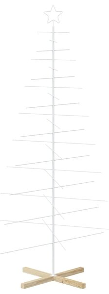 Metalna božićna jelka KUOPIO 210 cm Čelik Bijela - 210 cm Bijela bez LED svjetala