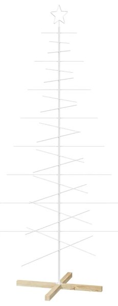 Metalna božićna jelka KUOPIO 210 cm Čelik Bijela - 210 cm Bijela bez LED svjetala