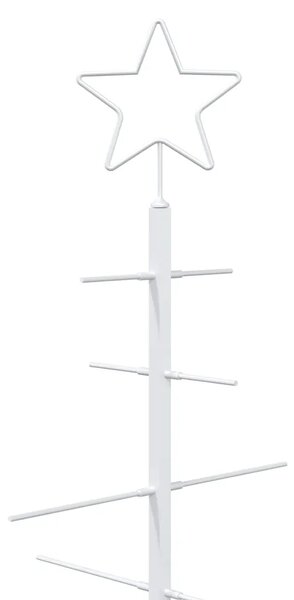 Metalna božićna jelka KUOPIO 180 cm Čelik Bijela - 180 cm Bijela bez LED svjetala