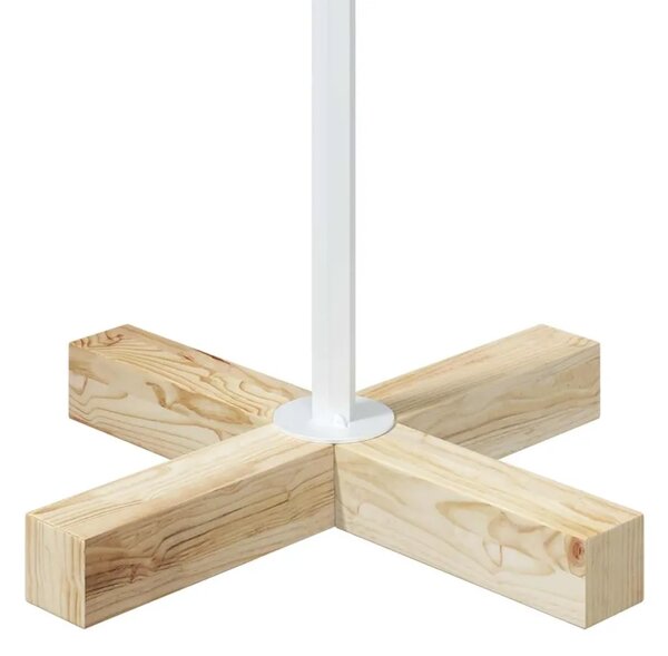 Metalna božićna jelka KUOPIO 90 cm Čelik Bijela - 90 cm Bijela bez LED svjetala
