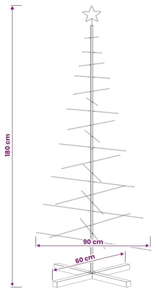 Metalna božićna jelka KUOPIO 180 cm Čelik Bijela - 180 cm Bijela bez LED svjetala