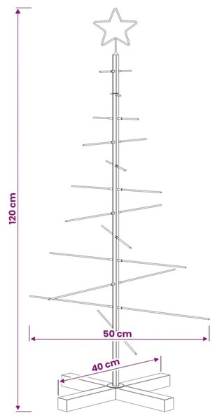 Metalna božićna jelka KUOPIO 120 cm Čelik Bijela - 120 cm Bijela bez LED svjetala
